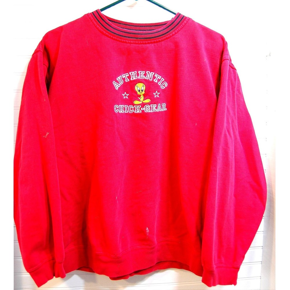 Vintage Tweety Crewneck Sweatshirt Mens Large 2000 Looney Tunes Sweater